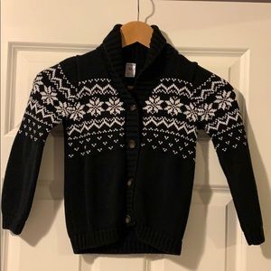 Black snowflake sweater